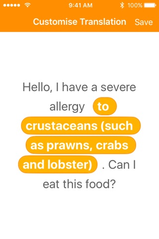 Can't Eat That - Food Allergy Translations screenshot 3