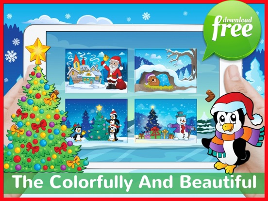 Christmas Time Jigsaw Puzzles Games Free For Kids iPad screenshot