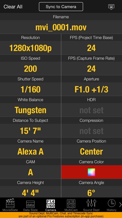 MovieSlate® 8 (Clapperboard + Shot Log)