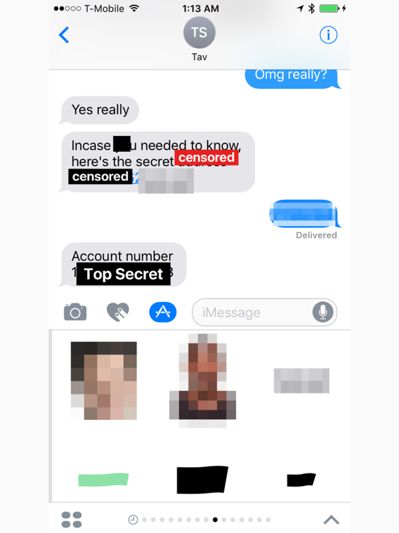 Screenshot #4 pour Censored & Redacted Stickers