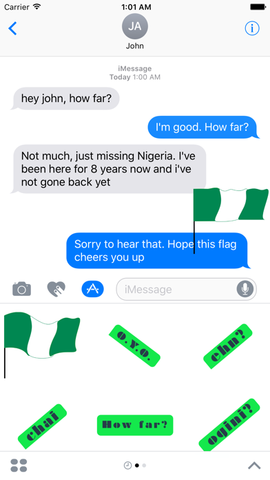 Nigerian StickerPack iPhone screenshot 1 - Stickers app