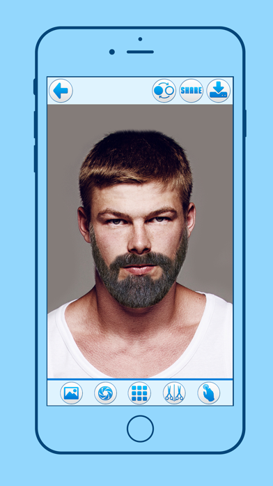 Barber Shop Booth - Beard & Mustache Pic Makeover Screenshot