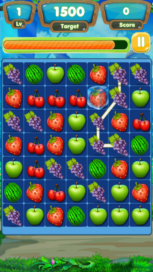 Link Smash Fruits Frenzy : Flowline of Spirit Jungle.Swipe Drawpipe Bump Puzzle - 2.1a - (iOS)