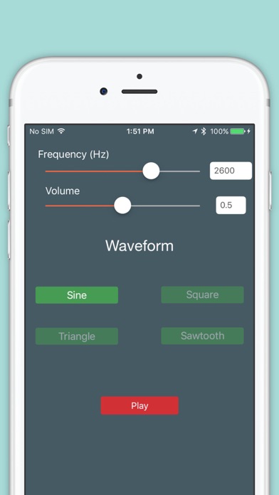 Screenshot #1 pour Physics Toolbox Tone Generator