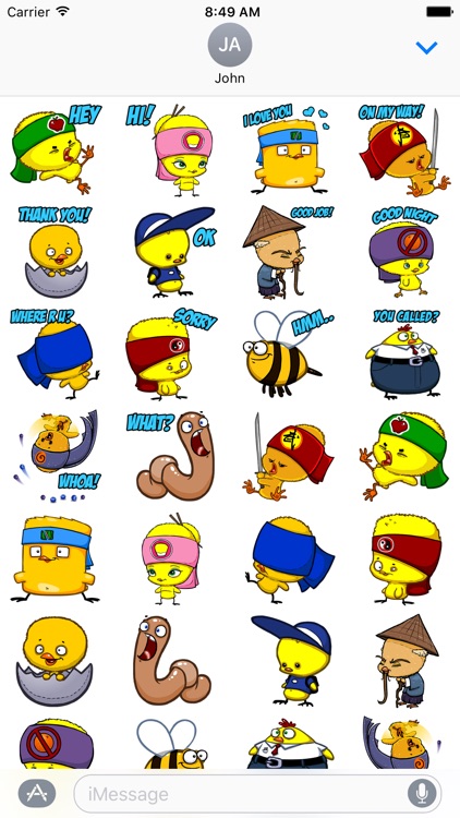 Stickers - Kung Fruit Chickens
