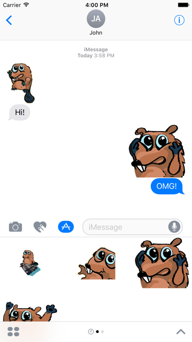 Beaver Time - stickers, emojis, smilesのおすすめ画像2