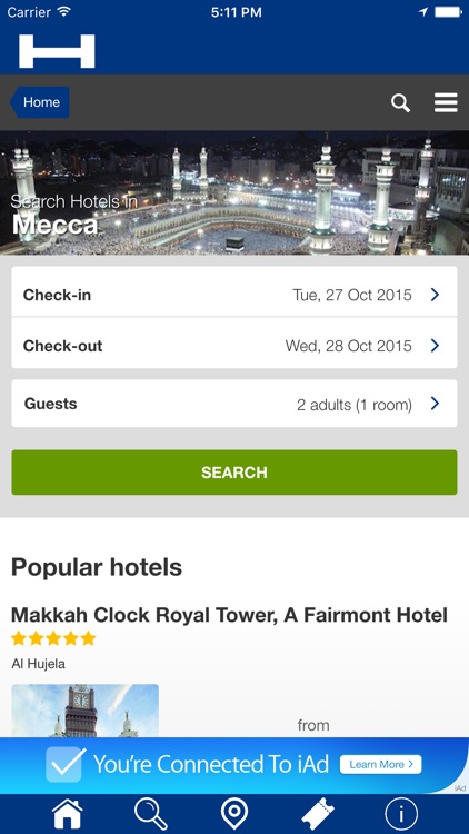 Mecca Hotels + Compare and Booking Hotel for Tonight with map and travel tour