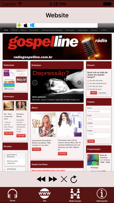 Screenshot #3 pour Rádio Gospel Line