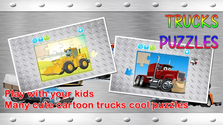 Trucks Jigsaw Puzzles Educational Games for Kids