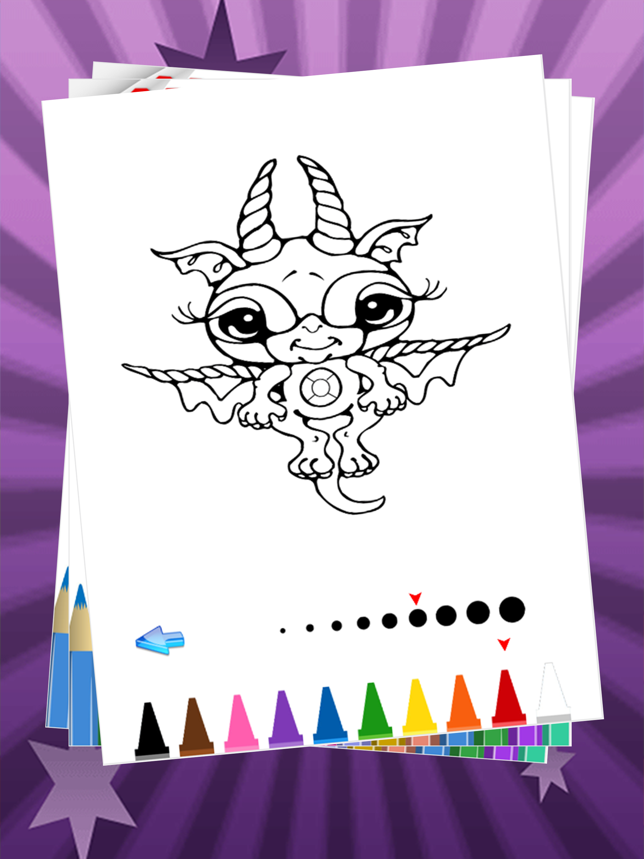 My Pet Dragon Coloring Book For Kids : Learn To Paint Little Dragon Cartoon And Monster Picture Free
