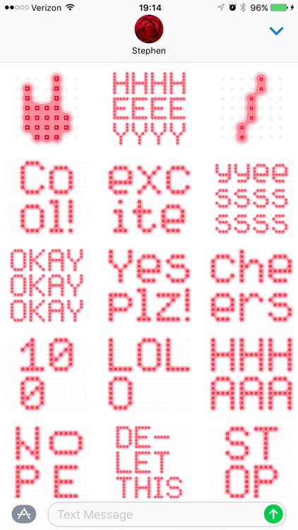 Next Stop: an LED-inspired font as a sticker pack screenshot-3