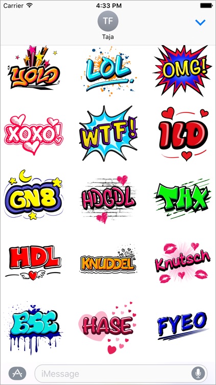 SMS Graffiti Stickers