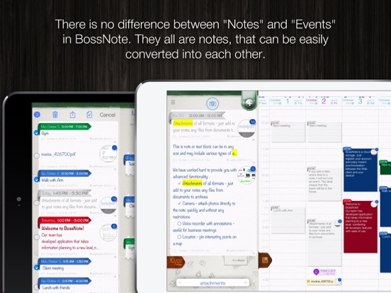 BossNote iPad screenshot 3 - Productivity app