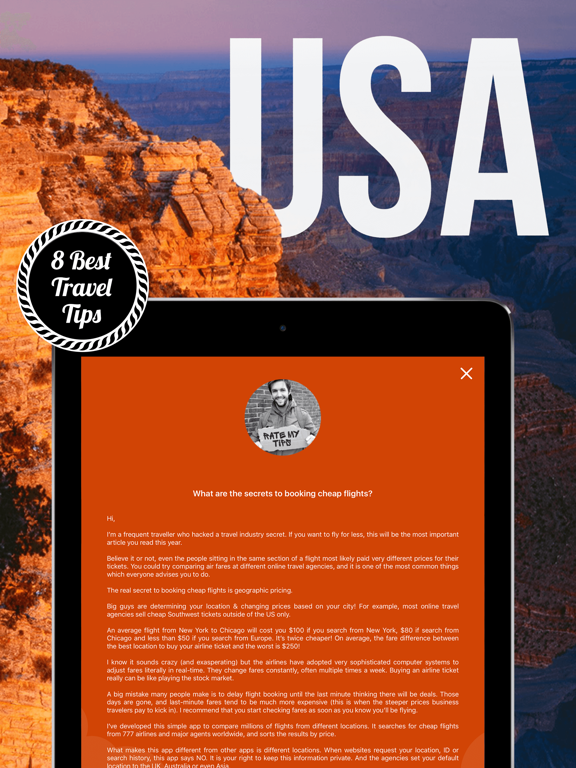 99 American Flights - Best Airfare Booking iPad screenshot 4 - Travel app