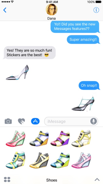 Shoes stickers by Weds for iMessage