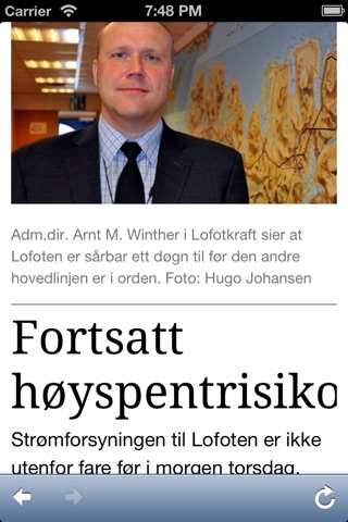 Nordlys nyheter screenshot 2