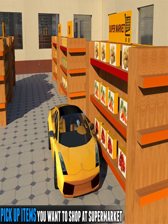 Drive Thru Supermarket 3D Grocery Shopping Sim iPad screenshot