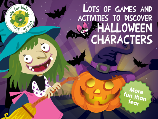 Planet Halloween – Games and Dress up for kids iPad app afbeelding 1