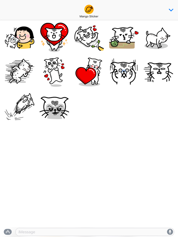 Screenshot #4 pour Heart Cat Lite - Mango Sticker