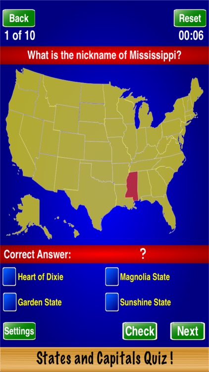 States and Capitals Quiz ! screenshot-4