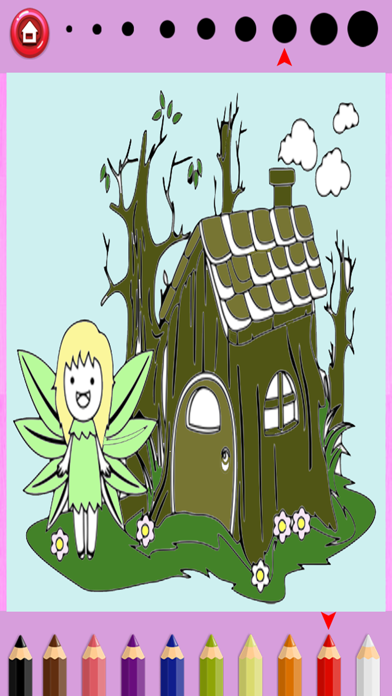 Screenshot #1 pour Filles Coloring Book petites fées