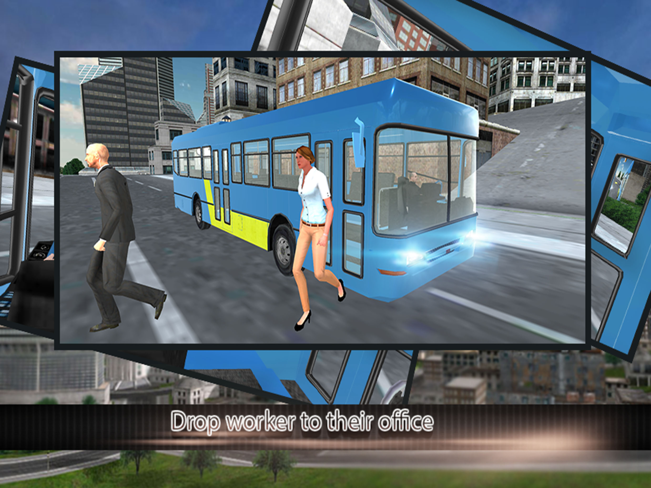 Modern city bus driver 3d : free simulation game