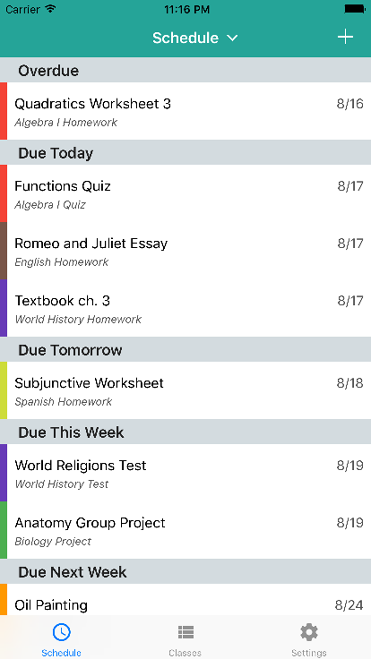 Egenda - Homework Manager