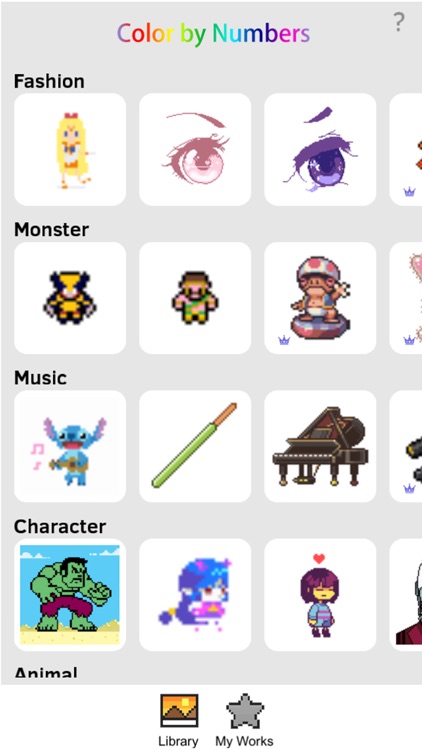 Pixel Color:Color by Number