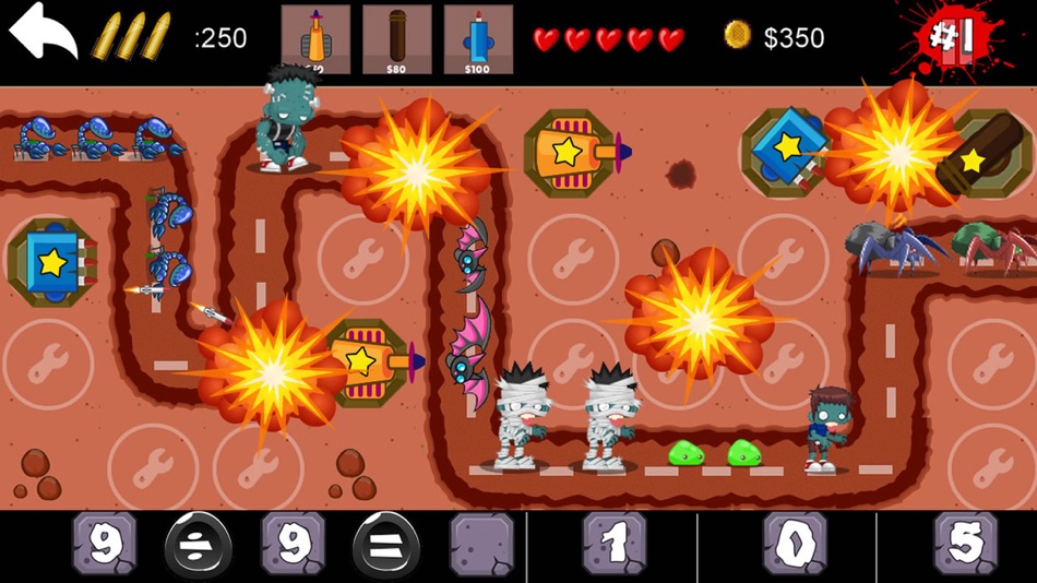 #4. Math Vs Zombies Tower Defense (iOS) 由: Kok Leong Tan