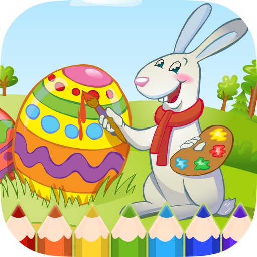 кролик раскраски - картина игра для детей