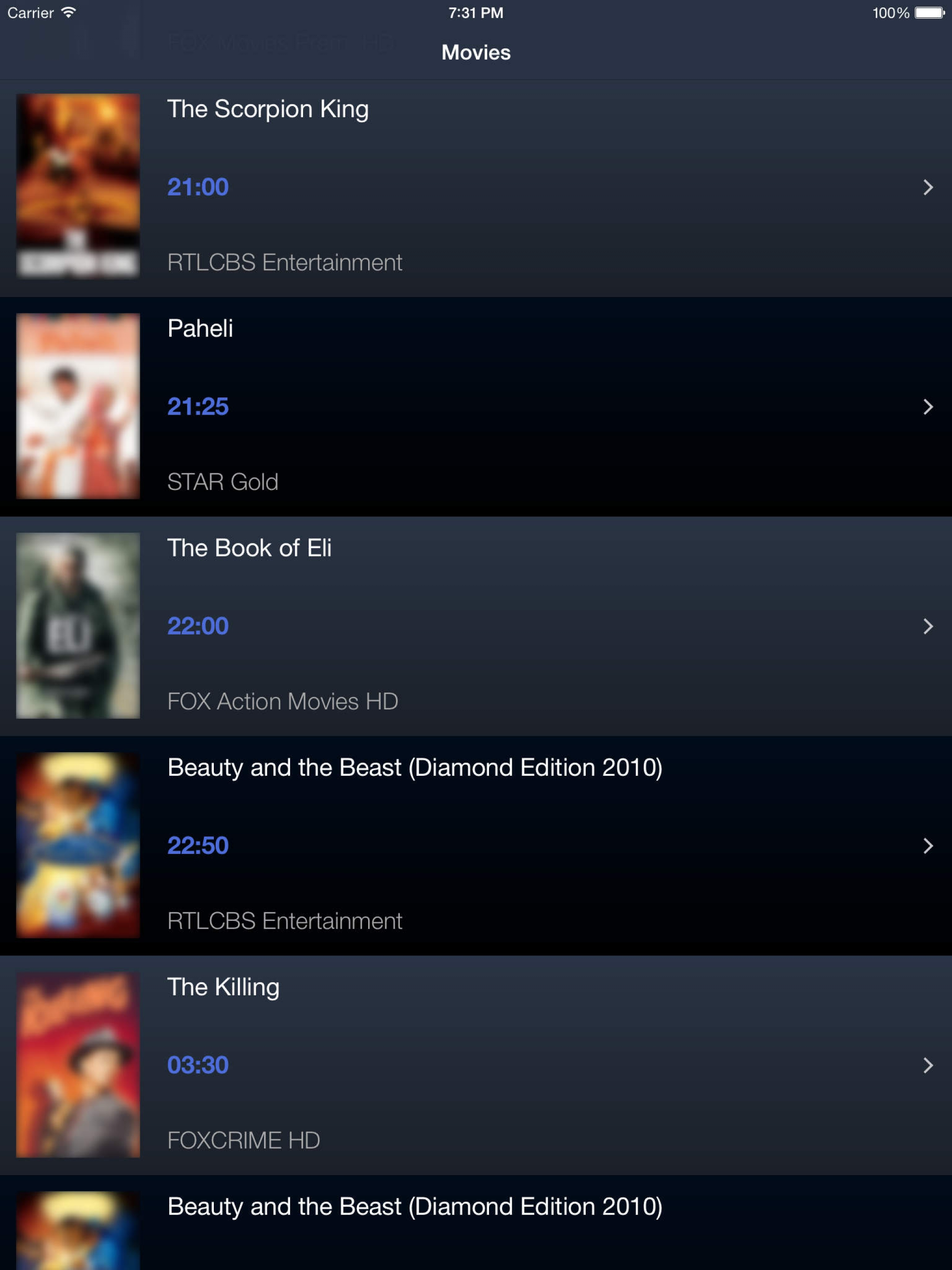 Televisi Indonesia (versi iPad) screenshot 2