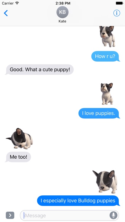 Bulldog - Animated Puppy Stickers
