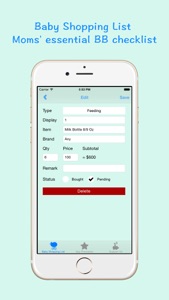 Baby Shopping List - Moms' essential BB checklist screenshot #3 for iPhone