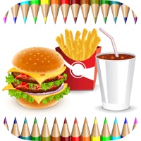 Food Coloring Book for Adults and Kids Learn to color and draw a fast food rice and more