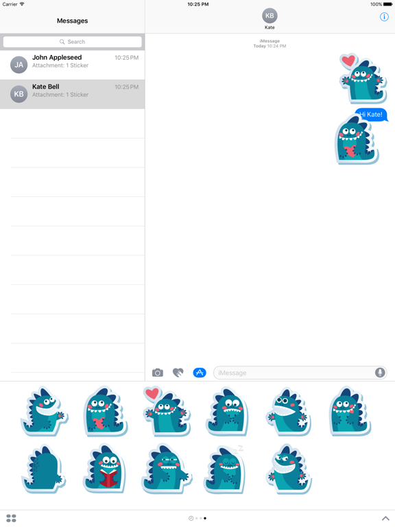 Screenshot #4 pour Cute Dino Stickers