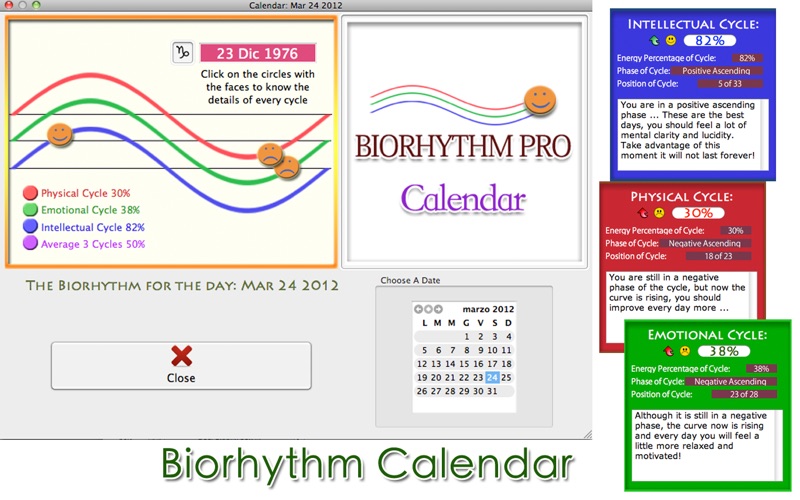 biorhythm pro - measure the rhythm of your life iphone screenshot 4
