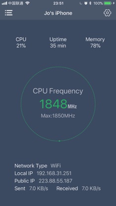 iDash - system dashboard screenshot 1