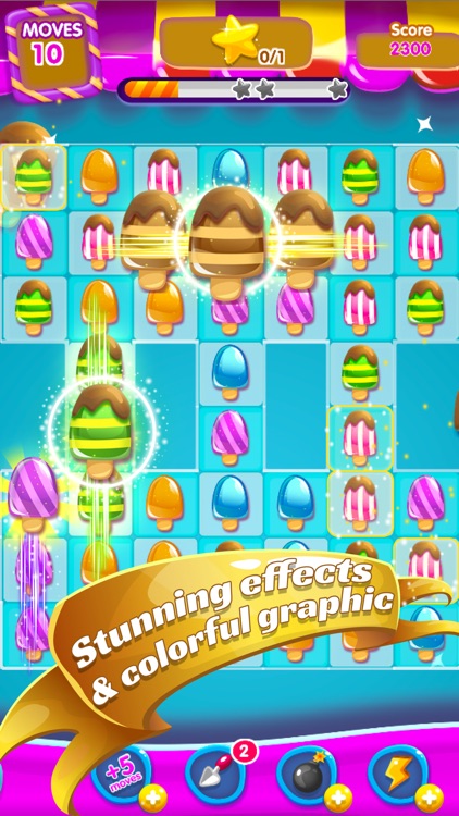 Lollipop Maker Candy: Ice Cream Match3 Mania