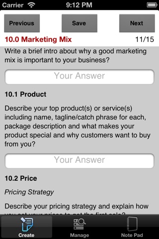 Marketing Plan Writer screenshot 2