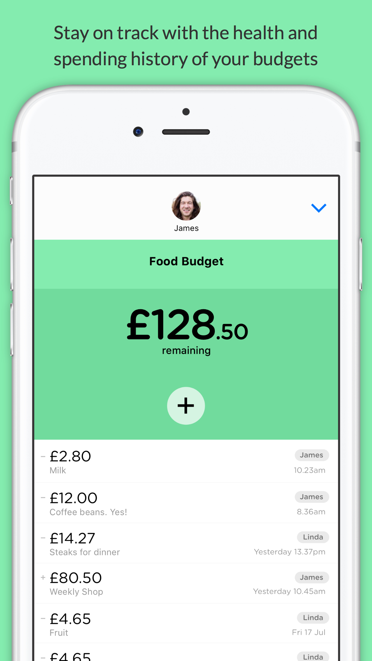 Pennies Mini - Share budgets with your friends screenshot 3