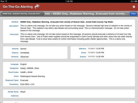 On-The-Go Alerting screenshot 2