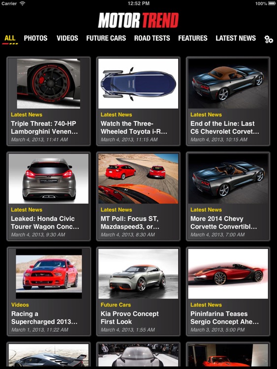 MOTOR TREND News for iPad