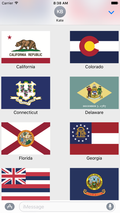 US State Flag Stickers Screenshot