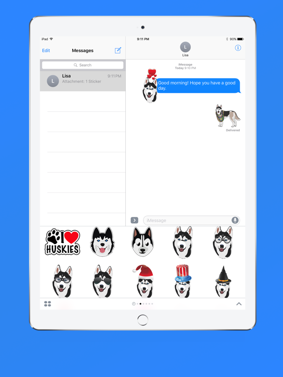 Screenshot #4 pour Siberian Husky Emoji