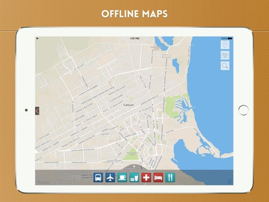 Cancún Travel Guide and Offline City Map iPad screenshot