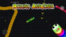 rolling anaconda snake dash games iphone screenshot 1