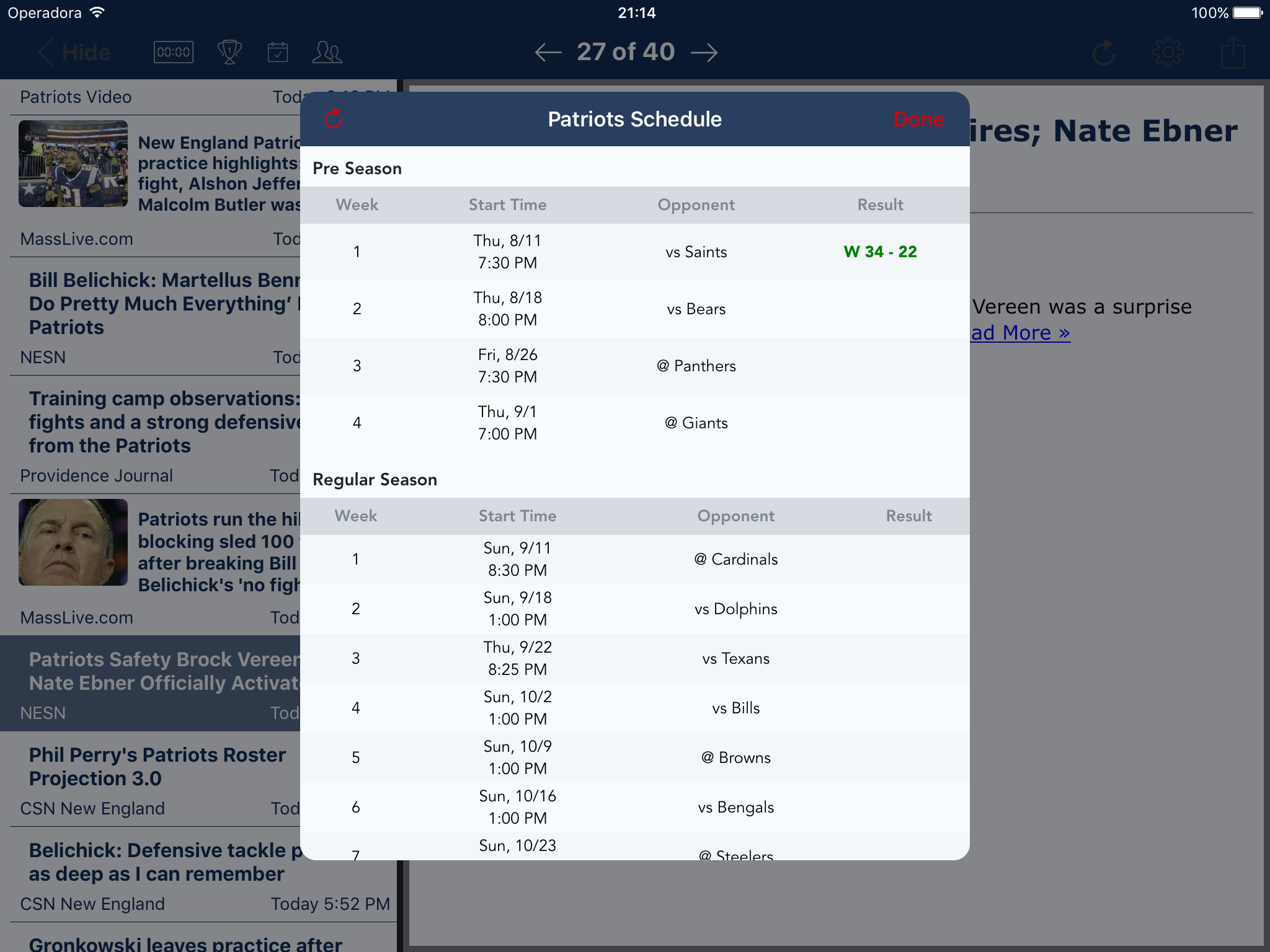 Football News - Patriots