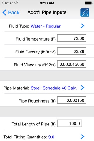 HVAC Pipe Sizer - Liquid screenshot 4