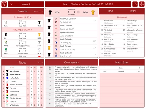 Deutsche Fußball 2015-2016 - Match Centre screenshot 2