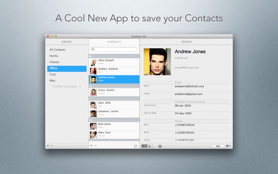 Contact List - 1.5.1 - (macOS)